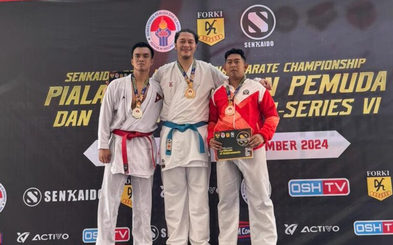 Tumbangkan Atlet Korbrimob Polri, Karateka Polres Sukabumi Kota Boyong Piala Kemenpora 2024