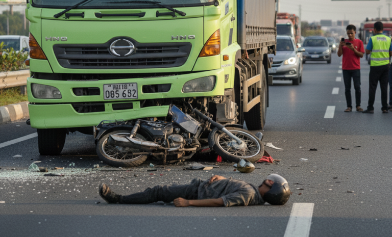Motor Bonceng Tiga Hantam Truk Dua Remaja Tewas
